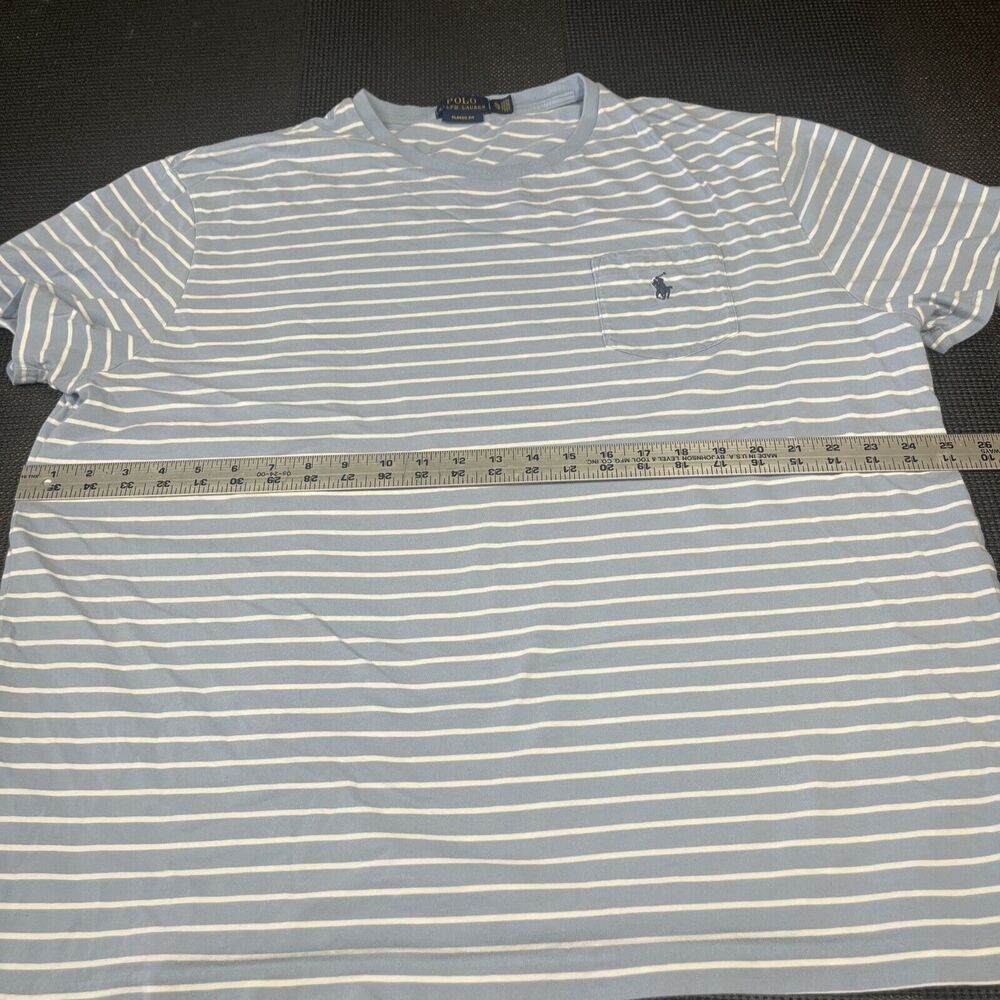 Polo Ralph Lauren Classic Fit Blue‎ Striped Shirt Size X-Large - Picture 7 of 8